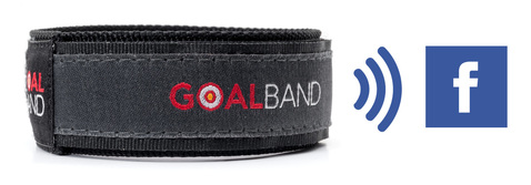 wristband stores your weight loss goals and connects you through to facebook group